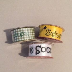 NEW Scrapbooking Ribbon School Day, Soccer, OOPS
